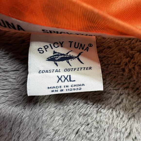 Spicy Tuna Coastal Outfitter Mahi Mahi Fishing Shirt Men's XXL Orange Long Sleev - Picture 4 of 5
